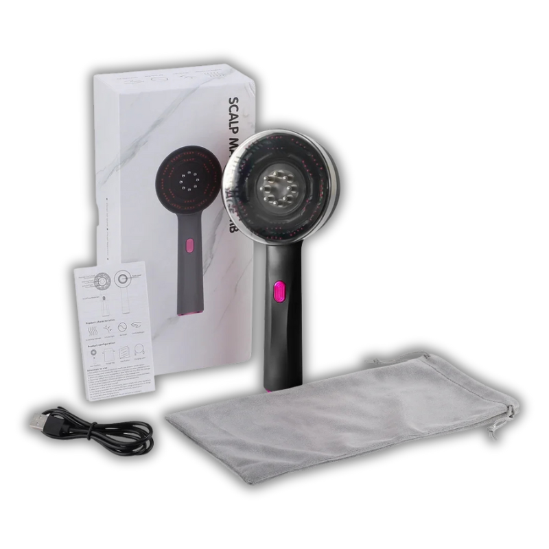 Infrared LED Scalp Massager with Oil Dispenser