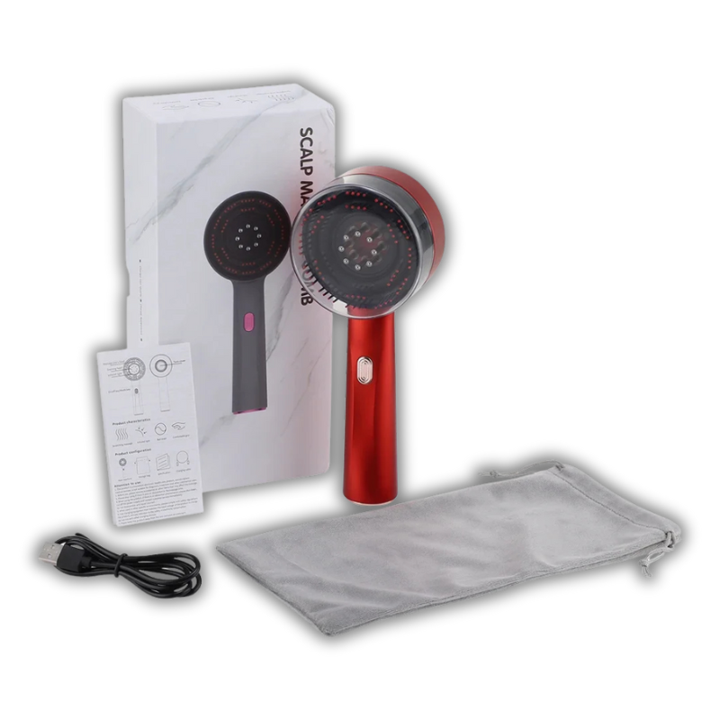 Infrared LED Scalp Massager with Oil Dispenser