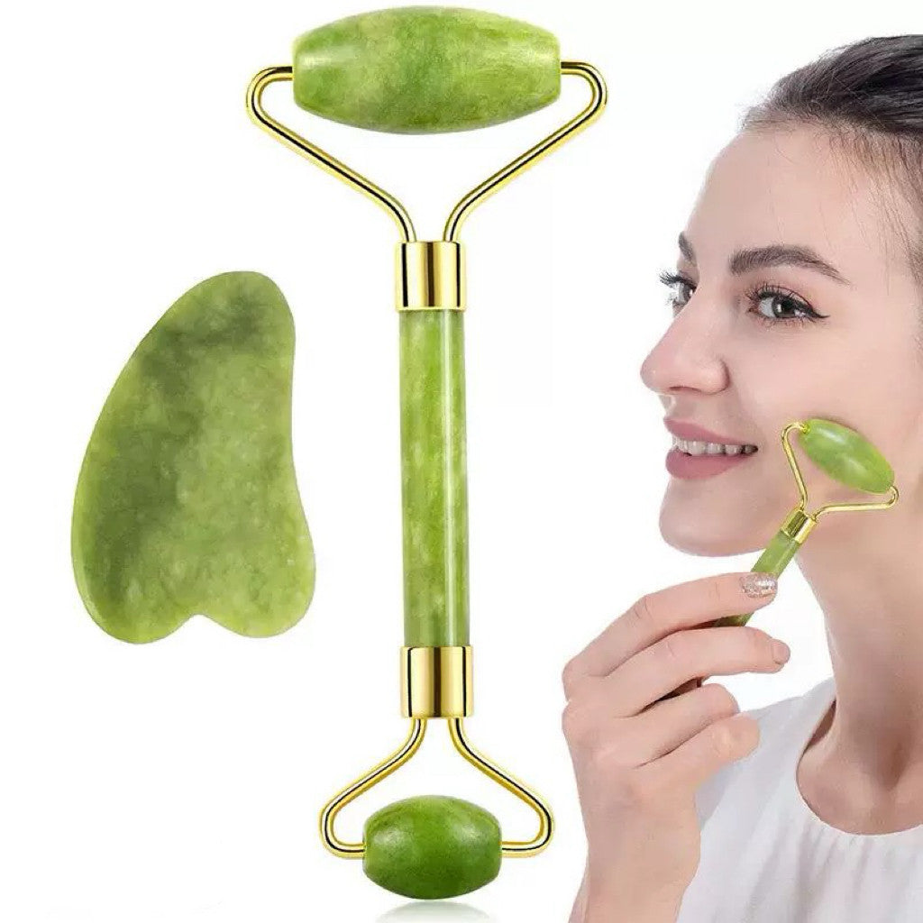 Jade Roller + Gua Sha Set