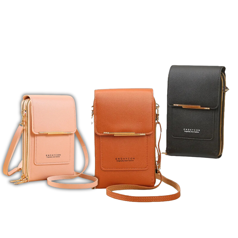 Bolsa feminina com design antifurto e painel touch para praticidade e segurança