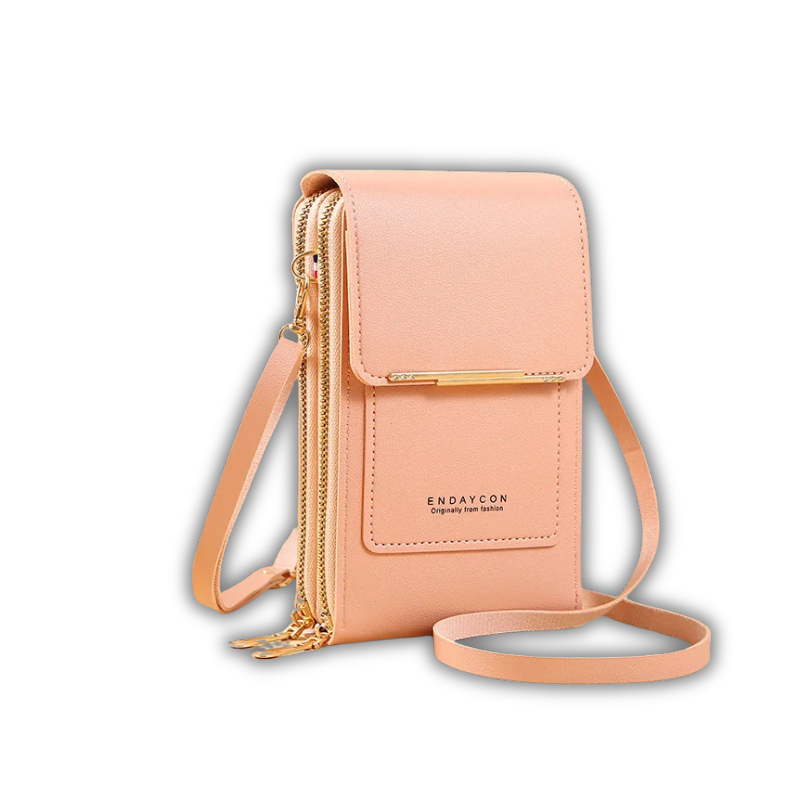 Acessório feminino: bolsa antifurto com painel touch screen