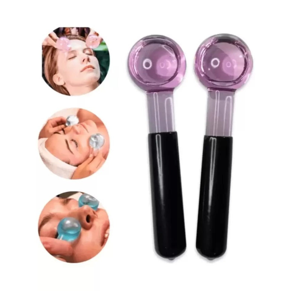 Massageador Facial e Corporal em Esfera com Efeito de Cromoterapia