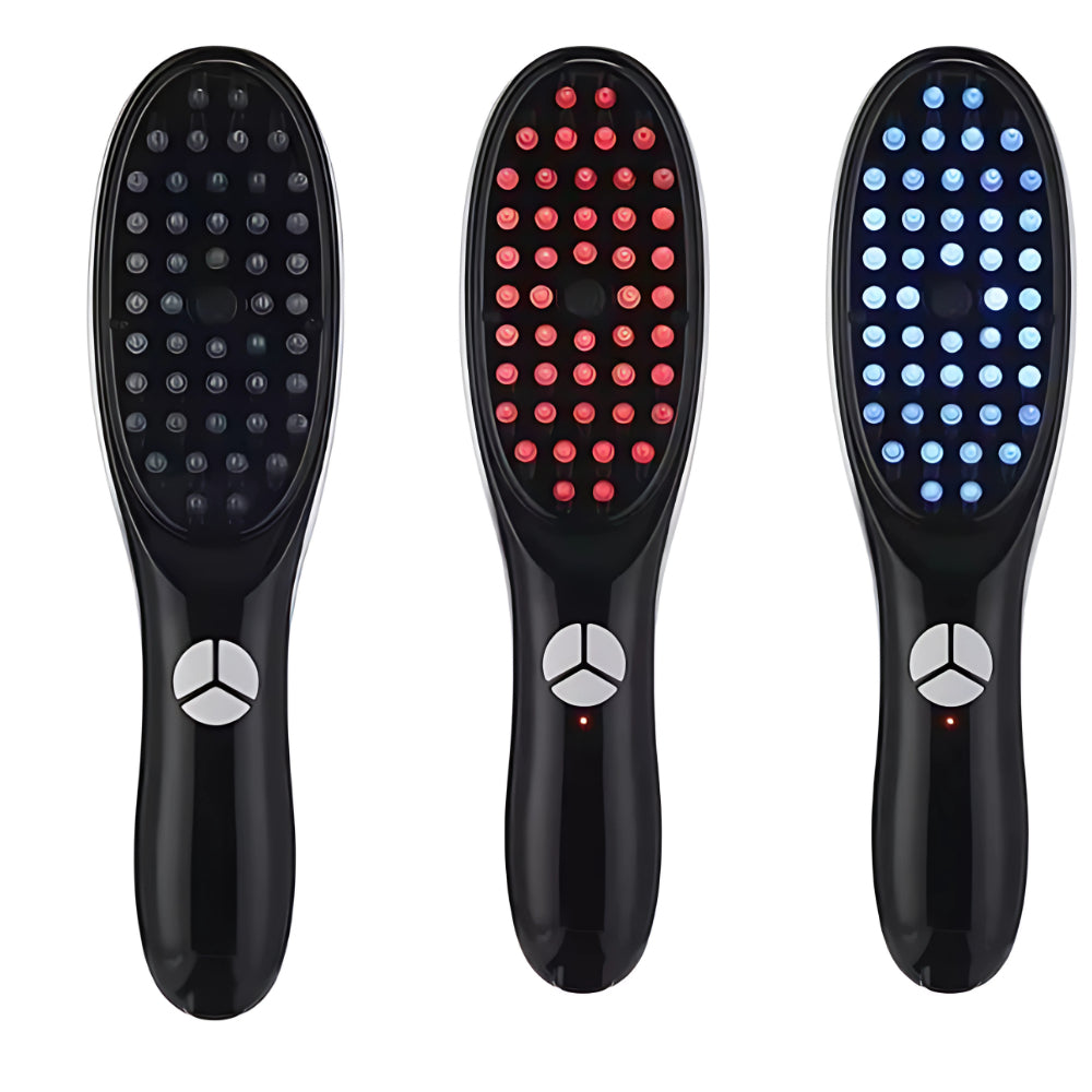 Escova Massageadora Capilar com Laser 4 em 1 – Tratamento Antiqueda