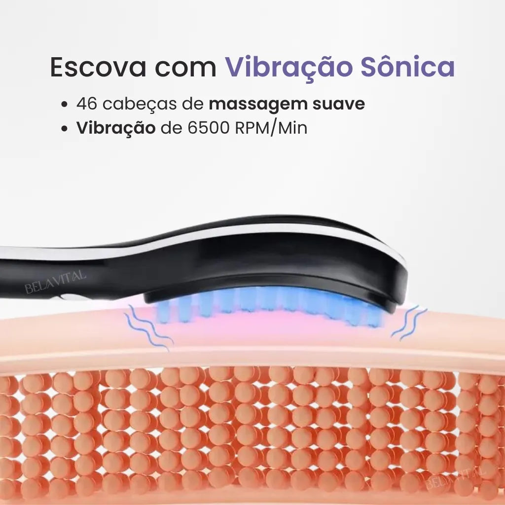 Escova Massageadora Capilar com Laser 4 em 1 – Tratamento Antiqueda