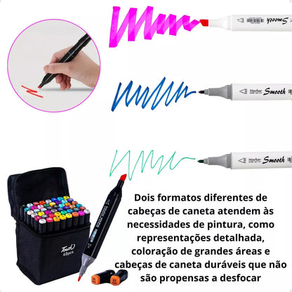Kit de Colorir Premium – Canetas Marcadoras + Livro